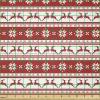 Ambesonne Vintage Valentine Fabric by The Yard, Romantic Beauty Repetitive Pattern with Irregular Hearts, Stretch Knit Fabric for Clothing Sewing and Arts Crafts, 10 Yards, Cream Vermilion(Ruby White)