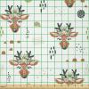 Ambesonne Vintage Valentine Fabric by The Yard, Romantic Beauty Repetitive Pattern with Irregular Hearts, Stretch Knit Fabric for Clothing Sewing and Arts Crafts, 10 Yards, Cream Vermilion(Rust Rose and Dark Blue Grey)