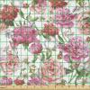 Ambesonne Vintage Valentine Fabric by The Yard, Romantic Beauty Repetitive Pattern with Irregular Hearts, Stretch Knit Fabric for Clothing Sewing and Arts Crafts, 10 Yards, Cream Vermilion(Pale Pink)