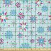 Ambesonne Vintage Valentine Fabric by The Yard, Romantic Beauty Repetitive Pattern with Irregular Hearts, Stretch Knit Fabric for Clothing Sewing and Arts Crafts, 10 Yards, Cream Vermilion(Pale Blue Magenta Seafoam)