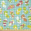 Ambesonne Vintage Valentine Fabric by The Yard, Romantic Beauty Repetitive Pattern with Irregular Hearts, Stretch Knit Fabric for Clothing Sewing and Arts Crafts, 10 Yards, Cream Vermilion(Yellow Pink)