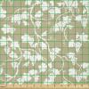 Ambesonne Vintage Valentine Fabric by The Yard, Romantic Beauty Repetitive Pattern with Irregular Hearts, Stretch Knit Fabric for Clothing Sewing and Arts Crafts, 10 Yards, Cream Vermilion(White Tan)