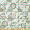 Ambesonne Vintage Valentine Fabric by The Yard, Romantic Beauty Repetitive Pattern with Irregular Hearts, Stretch Knit Fabric for Clothing Sewing and Arts Crafts, 10 Yards, Cream Vermilion(Brown Beige)