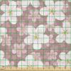 Ambesonne Vintage Valentine Fabric by The Yard, Romantic Beauty Repetitive Pattern with Irregular Hearts, Stretch Knit Fabric for Clothing Sewing and Arts Crafts, 10 Yards, Cream Vermilion(Rose White)