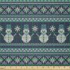 Ambesonne Vintage Valentine Fabric by The Yard, Romantic Beauty Repetitive Pattern with Irregular Hearts, Stretch Knit Fabric for Clothing Sewing and Arts Crafts, 10 Yards, Cream Vermilion(Turquoise Blue)