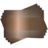 Ambesonne Industrial Place Mats Set of 4, Perforated Grid Plate Steel Dots Illustration Futuristic Technology Theme, Washable Fabric Placemats for Dining Table, Standard Size, Bronze Ombre