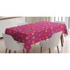Ambesonne Magenta Tablecloth, Heart Valentine Days Lovers Love Concept, Rectangular Table Cover for Dining Room Kitchen Decor, 60″ X 84″, Multicolor