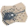 Ambesonne Modern Place Mats Set of 4, Acoustic Guitar on Retro Murky Background Music Notes Melody Illustration, Washable Fabric Placemats for Dining Table, Standard Size, Beige Blue