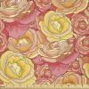 Ambesonne Pale Pink Fabric by The Yard, Romantic Roses Garden Illustration Nature Inspired Valentine’s Day Themed, Stretch Knit Fabric for Clothing Sewing and Arts Crafts, 2 Yards, Yellow Coral Pink(Yellow Coral Pink)