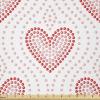 Ambesonne Pearls Fabric by The Yard, Dotted Heart Pattern Love Themed Illustration Valentines Day Adornment, Stretch Knit Fabric for Clothing Sewing and Arts Crafts, 3 Yards, Blush Cream Red(Blush Cream Red)
