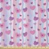 Ambesonne Purple Fabric by The Yard, Valentines Day Hearts with Verical Abstract Stipes Vintage Sentimental Composition, Stretch Knit Fabric for Clothing Sewing and Arts Crafts, 5 Yards, Multicolor(Multicolor)