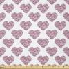 Ambesonne Spring Fabric by The Yard, Blossoms Forms Heart Shapes Valentine’s Day Orderly Repeated Illustration, Stretch Knit Fabric for Clothing Sewing and Arts Crafts, 3 Yards, White Pale Fuchsia(White Pale Fuchsia)