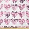 Ambesonne Valentine’s Day Fabric by The Yard, Continuing Composition of Dotted Heart Shapes, Stretch Knit Fabric for Clothing Sewing and Arts Crafts, 5 Yards, Ruby Pink(Ruby Pink)