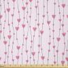 Ambesonne Vintage Valentine Fabric by The Yard, Hearts and Rounds on Curvilinear Lines, Stretch Knit Fabric for Clothing Sewing and Arts Crafts, 2 Yards, Pale Pink Pink(Baby Pink Pink)