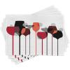 Ambesonne Wine Place Mats Set of 4, Abstract Drink Glasses Silhouettes Dots Alcohol Theme Modern, Washable Fabric Placemats for Dining Table, Standard Size, Black Grey