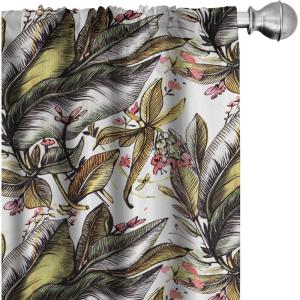 Ambesonne Floral Curtains, Valentine’s Day Theme Grunge Style Repetitive Rose Flowers Abstract, Window Treatments 2 Panel Set for Living Room Bedroom, Pair of – 28″ x 84″, Pale Fuchsia and Sepia(Pale Coffee and Burnt Sienna)