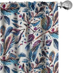 Ambesonne Floral Curtains, Valentine’s Day Theme Grunge Style Repetitive Rose Flowers Abstract, Window Treatments 2 Panel Set for Living Room Bedroom, Pair of – 28″ x 84″, Pale Fuchsia and Sepia(Maroon and Dark Blue Grey)