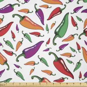 Ambesonne Vintage Valentine Fabric by The Yard, Romantic Beauty Repetitive Pattern with Irregular Hearts, Stretch Knit Fabric for Clothing Sewing and Arts Crafts, 10 Yards, Cream Vermilion(Red White)