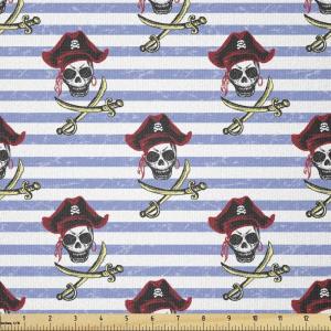 Ambesonne Vintage Valentine Fabric by The Yard, Romantic Beauty Repetitive Pattern with Irregular Hearts, Stretch Knit Fabric for Clothing Sewing and Arts Crafts, 10 Yards, Cream Vermilion(Light Purple)