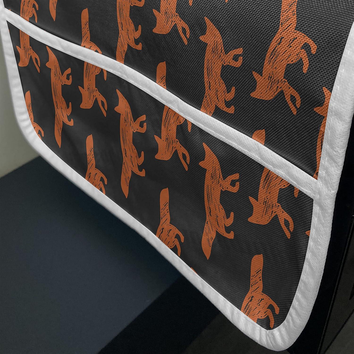 imageAmbesonne Cartoon Microwave Oven Cover Vertical Stripes with Bow Ties Pale Palette Illustration Valentines Day Water Resistant Organizer with Pockets for Kitchen 36 x 12 Pale Pink RoseOrange Charcoal Grey