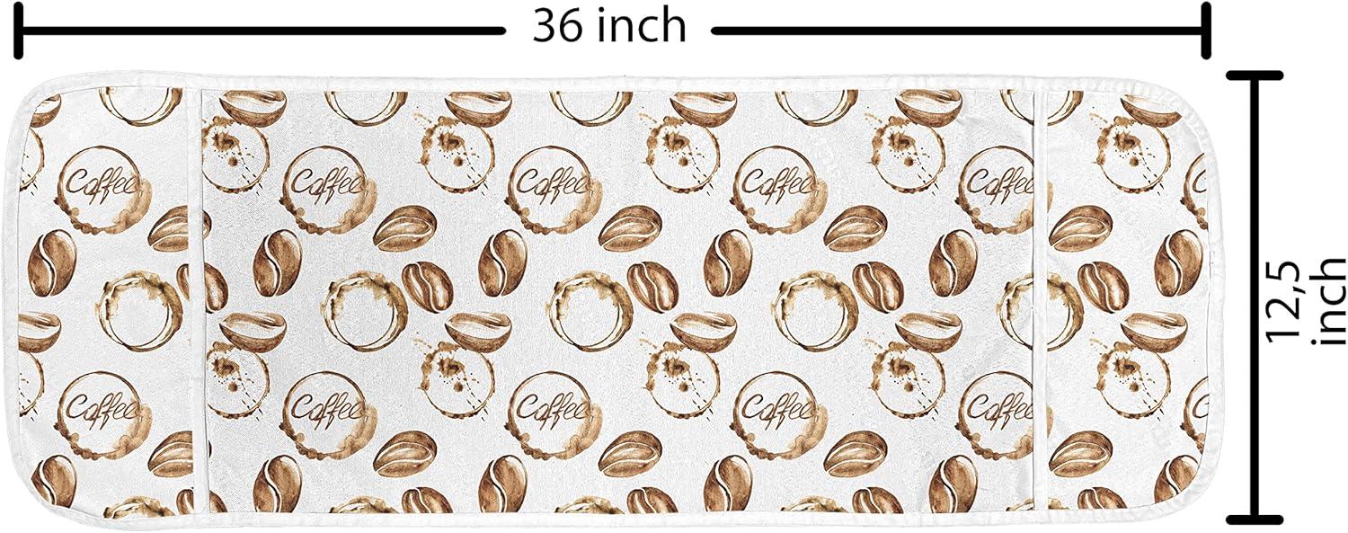 imageAmbesonne Cartoon Microwave Oven Cover Vertical Stripes with Bow Ties Pale Palette Illustration Valentines Day Water Resistant Organizer with Pockets for Kitchen 36 x 12 Pale Pink RosePale Brown White