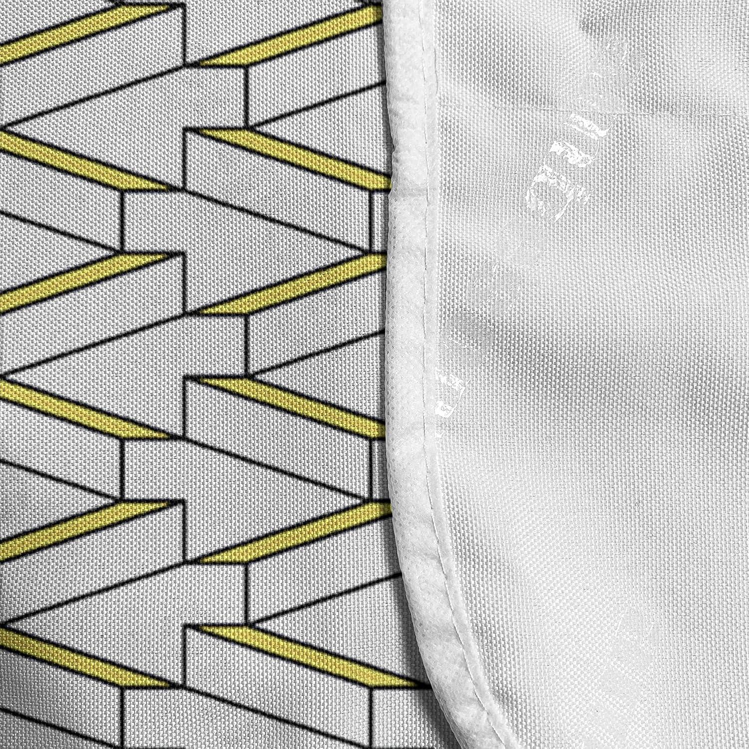 imageAmbesonne Cartoon Microwave Oven Cover Vertical Stripes with Bow Ties Pale Palette Illustration Valentines Day Water Resistant Organizer with Pockets for Kitchen 36 x 12 Pale Pink RoseYellow Black White