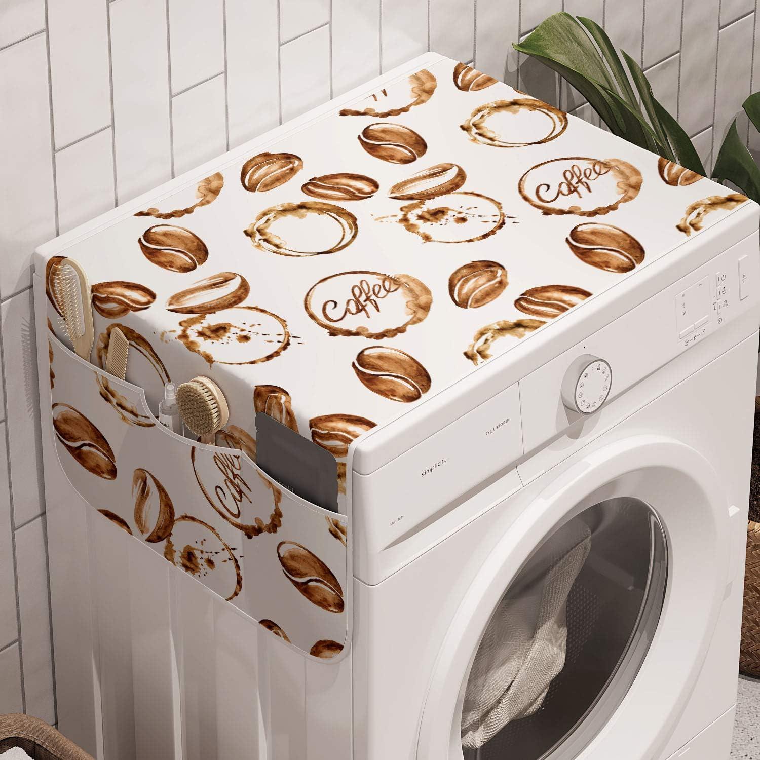 imageAmbesonne Cartoon Microwave Oven Cover Vertical Stripes with Bow Ties Pale Palette Illustration Valentines Day Water Resistant Organizer with Pockets for Kitchen 36 x 12 Pale Pink RosePale Brown White