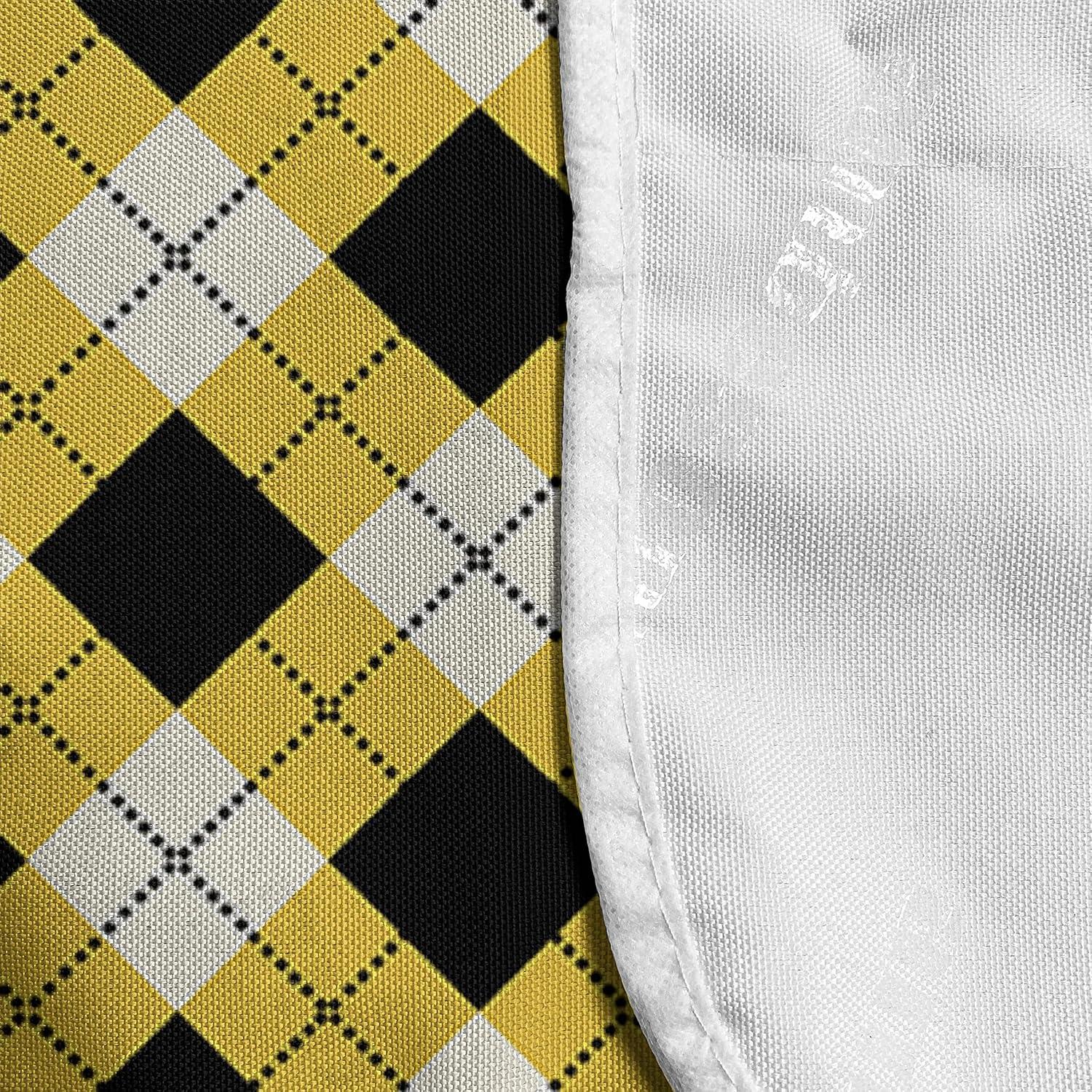 imageAmbesonne Cartoon Microwave Oven Cover Vertical Stripes with Bow Ties Pale Palette Illustration Valentines Day Water Resistant Organizer with Pockets for Kitchen 36 x 12 Pale Pink RoseYellow Black and White