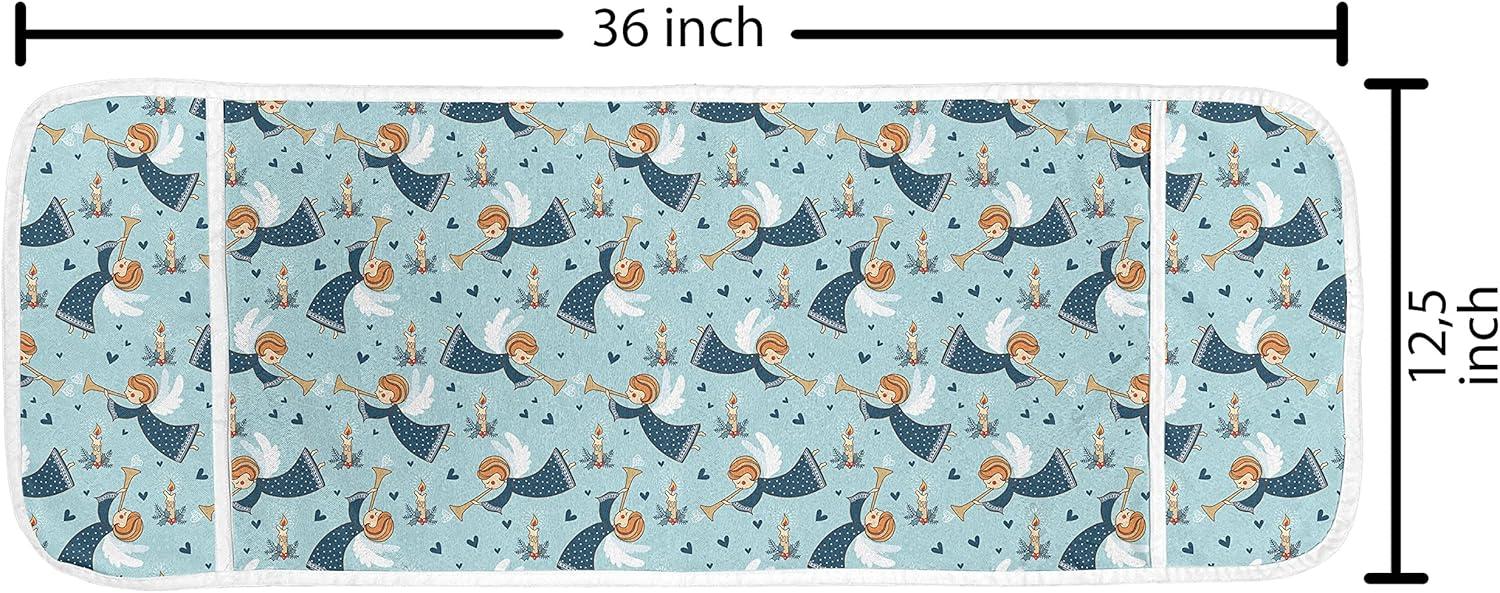 imageAmbesonne Cartoon Microwave Oven Cover Vertical Stripes with Bow Ties Pale Palette Illustration Valentines Day Water Resistant Organizer with Pockets for Kitchen 36 x 12 Pale Pink RosePale Blue Orange