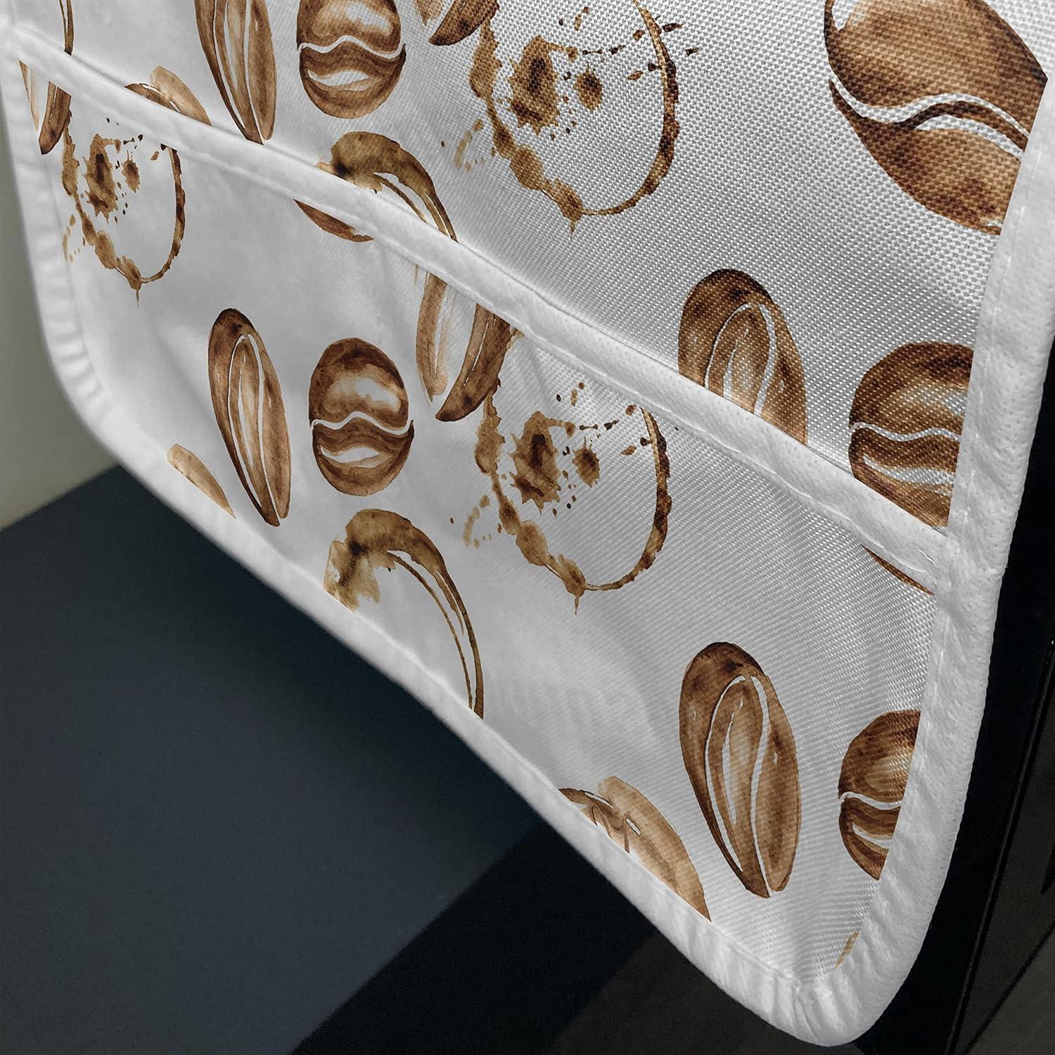 imageAmbesonne Cartoon Microwave Oven Cover Vertical Stripes with Bow Ties Pale Palette Illustration Valentines Day Water Resistant Organizer with Pockets for Kitchen 36 x 12 Pale Pink RosePale Brown White