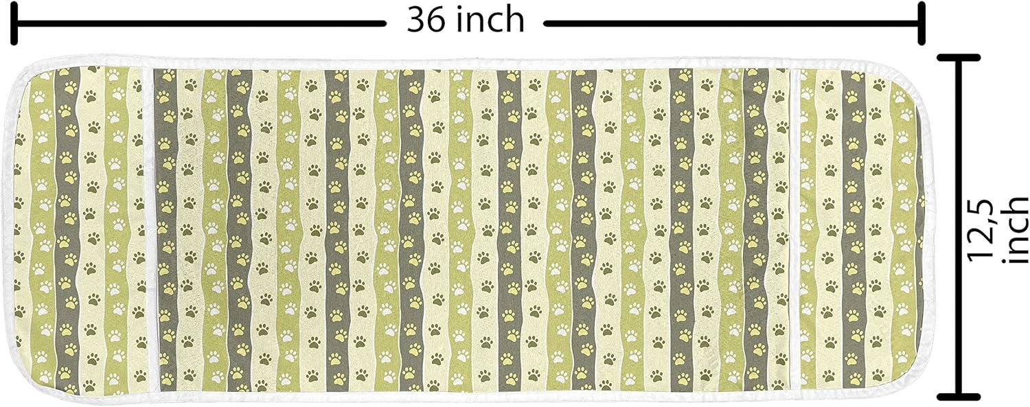 imageAmbesonne Cartoon Microwave Oven Cover Vertical Stripes with Bow Ties Pale Palette Illustration Valentines Day Water Resistant Organizer with Pockets for Kitchen 36 x 12 Pale Pink RoseYellow Green Pale Yellow