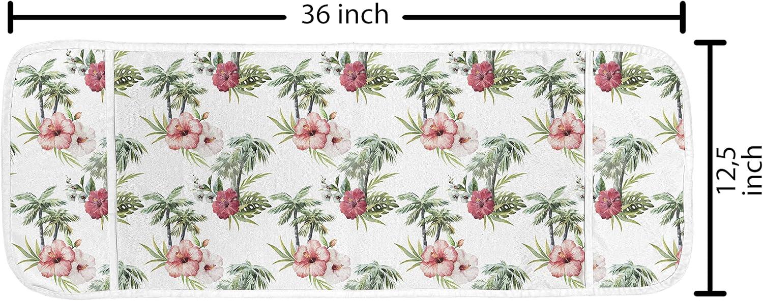 imageAmbesonne Cartoon Microwave Oven Cover Vertical Stripes with Bow Ties Pale Palette Illustration Valentines Day Water Resistant Organizer with Pockets for Kitchen 36 x 12 Pale Pink RoseReseda Green Pale Pink