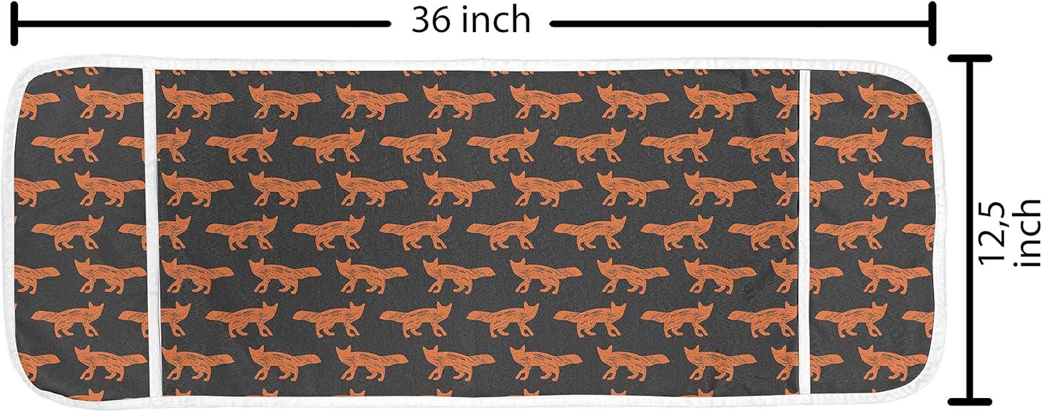 imageAmbesonne Cartoon Microwave Oven Cover Vertical Stripes with Bow Ties Pale Palette Illustration Valentines Day Water Resistant Organizer with Pockets for Kitchen 36 x 12 Pale Pink RoseOrange Charcoal Grey