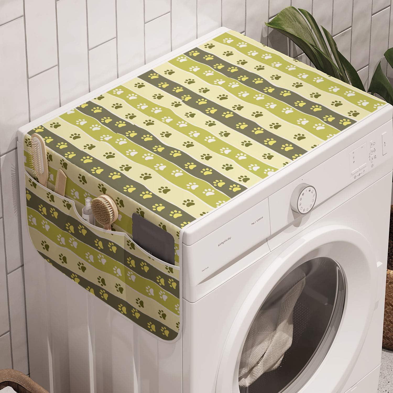 imageAmbesonne Cartoon Microwave Oven Cover Vertical Stripes with Bow Ties Pale Palette Illustration Valentines Day Water Resistant Organizer with Pockets for Kitchen 36 x 12 Pale Pink RoseYellow Green Pale Yellow