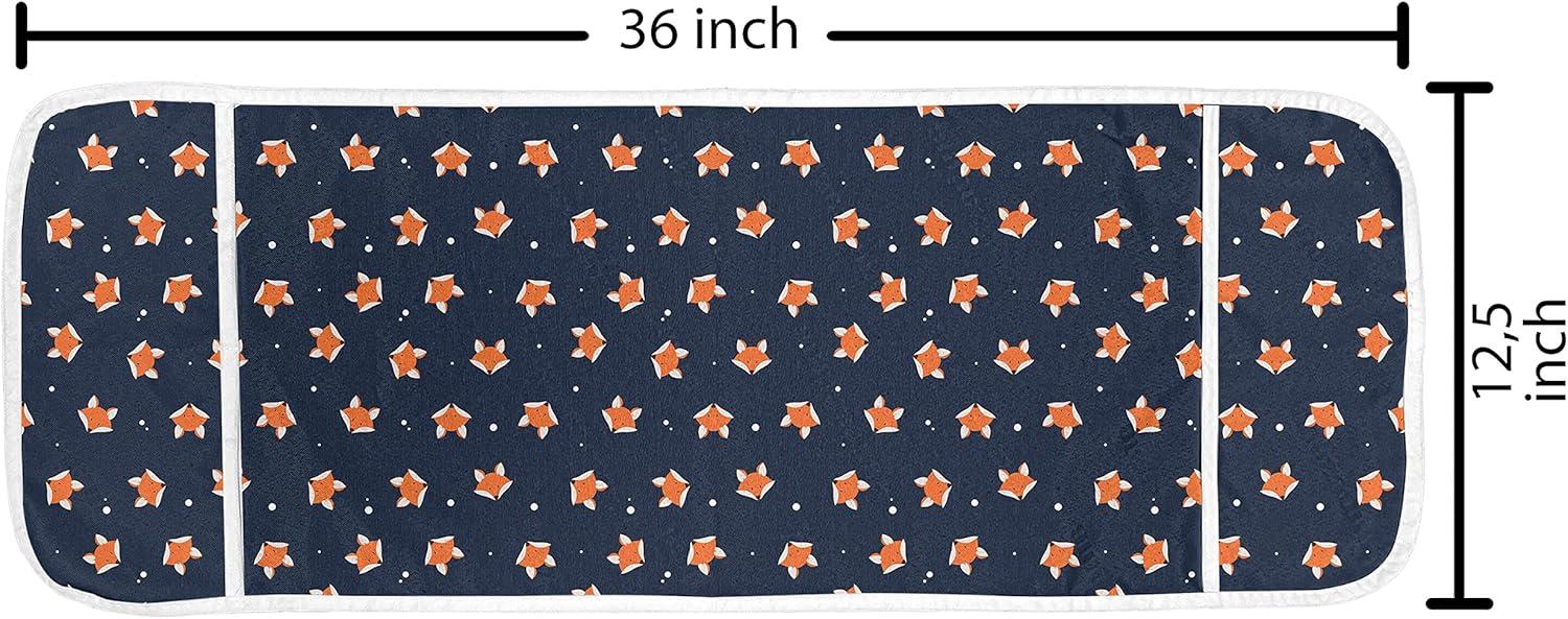 imageAmbesonne Cartoon Microwave Oven Cover Vertical Stripes with Bow Ties Pale Palette Illustration Valentines Day Water Resistant Organizer with Pockets for Kitchen 36 x 12 Pale Pink RoseNavy Blue Orange