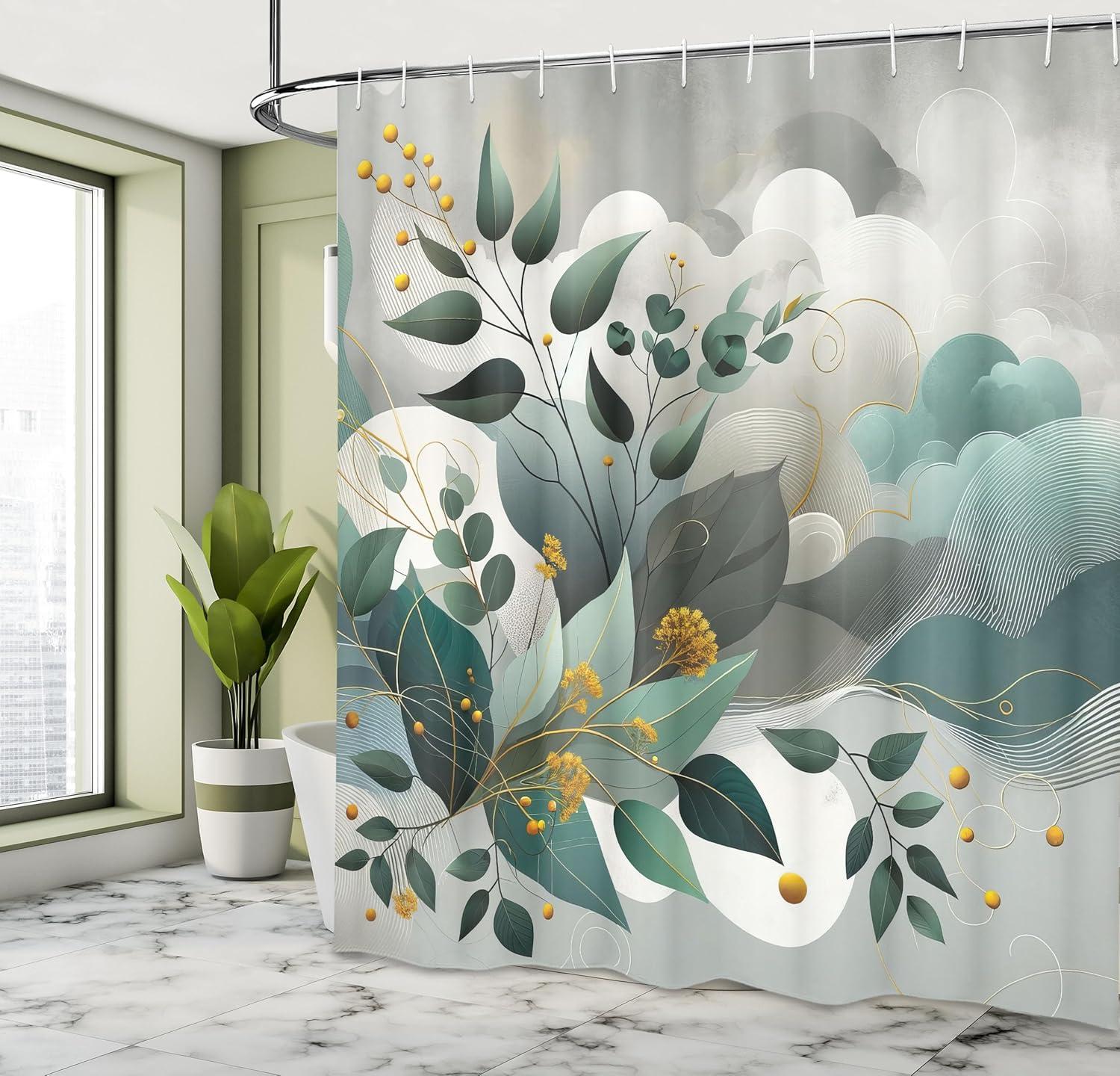 imageAmbesonne Colorful Shower Curtain Retro Design Groovy Valentines Day Hearts Pattern on Plain Back 90s Feeling Cloth Fabric Bathroom Decor Set with Hooks 69 W x 75 L White MulticolorDark Sea Green Grey Teal