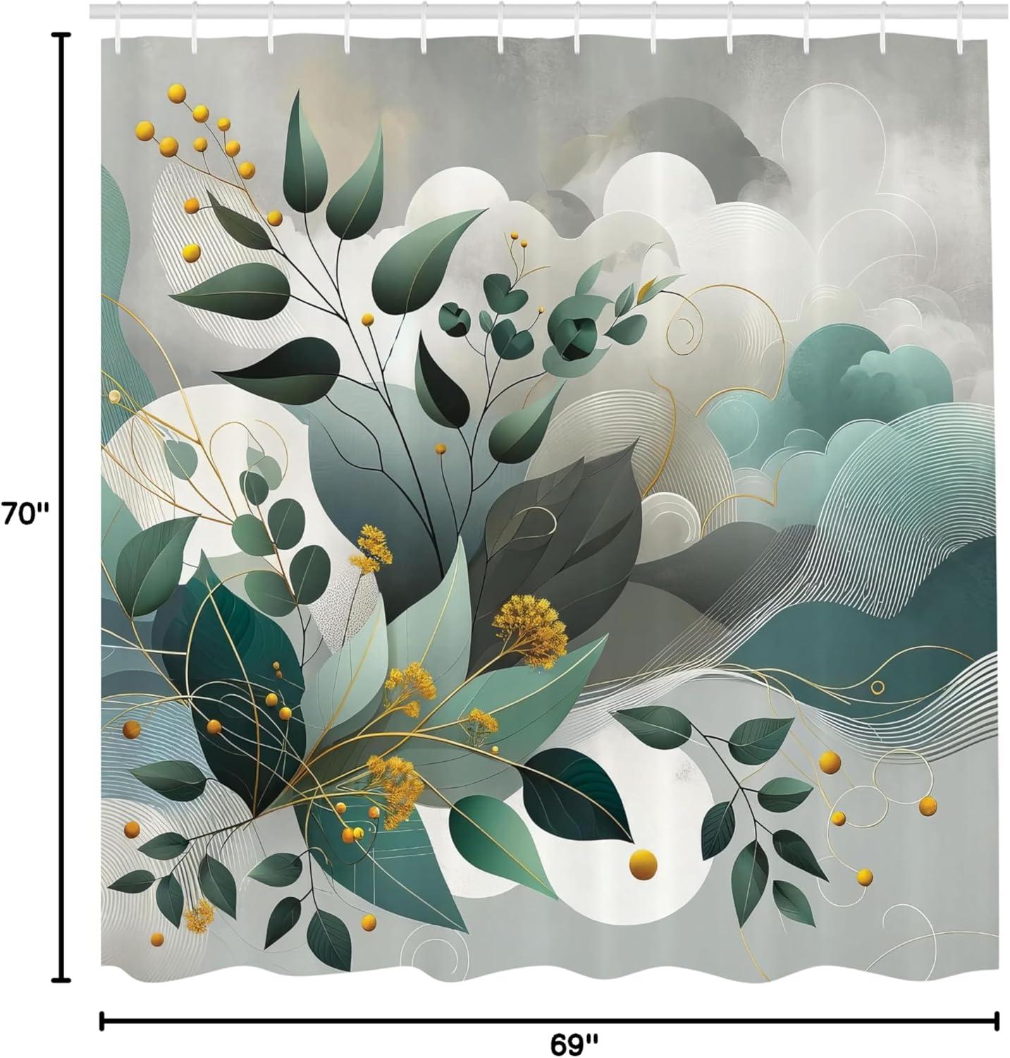 imageAmbesonne Colorful Shower Curtain Retro Design Groovy Valentines Day Hearts Pattern on Plain Back 90s Feeling Cloth Fabric Bathroom Decor Set with Hooks 69 W x 75 L White MulticolorDark Sea Green Grey Teal