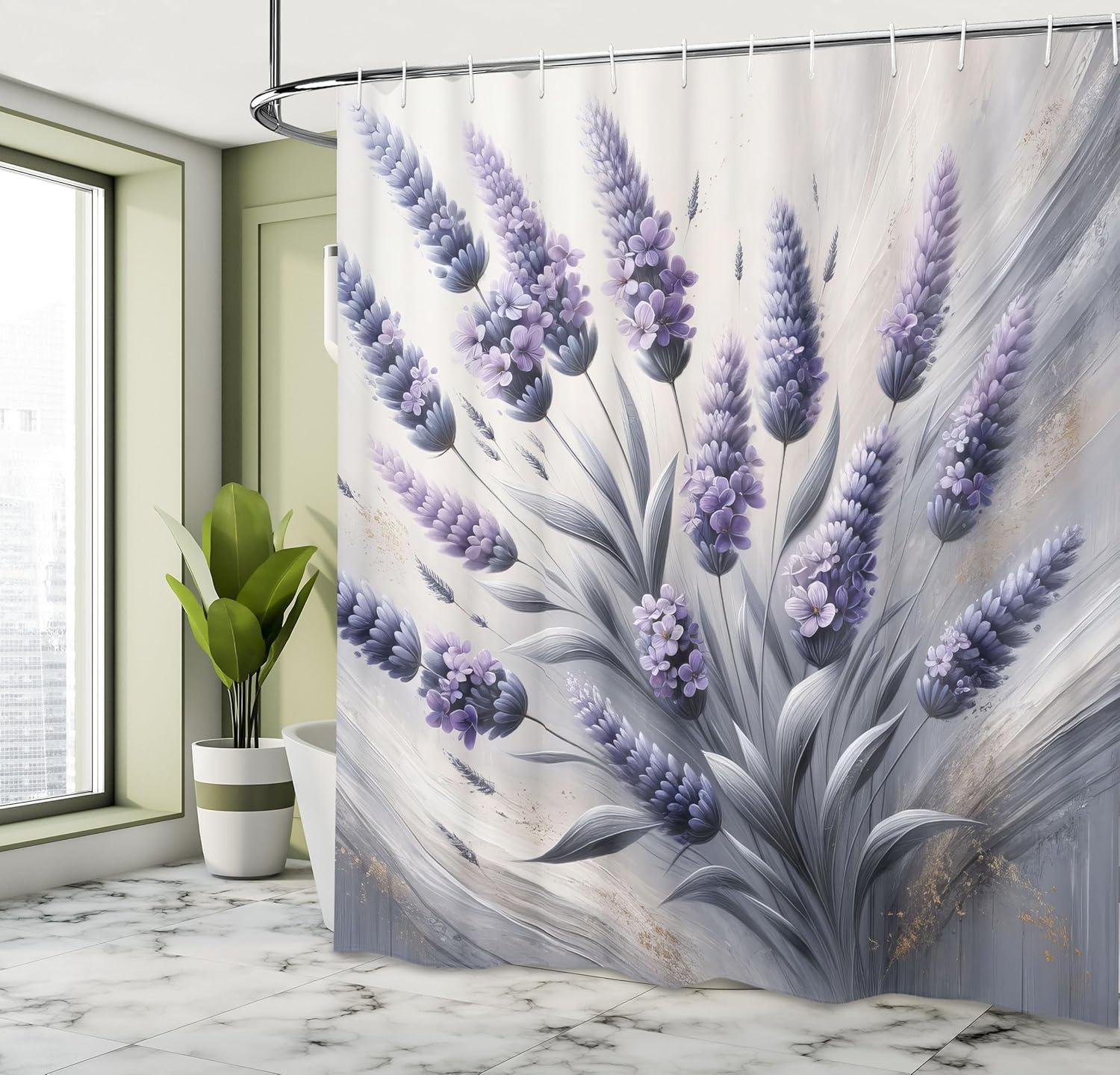 imageAmbesonne Colorful Shower Curtain Retro Design Groovy Valentines Day Hearts Pattern on Plain Back 90s Feeling Cloth Fabric Bathroom Decor Set with Hooks 69 W x 75 L White MulticolorPurpleblue Pale Purple