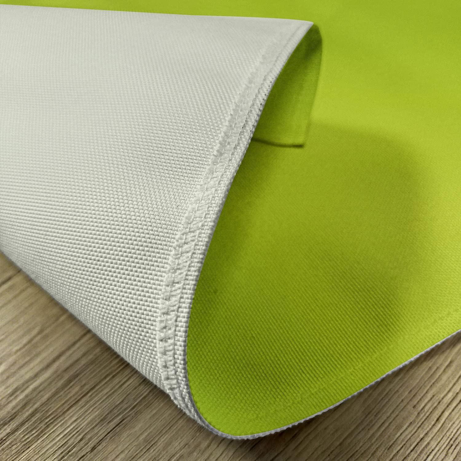 imageAmbesonne Lime Green Place Mats Set of 4 Empty Backdrop Blurry Off Focus Pastel Toned Shade Color Spring Theme Abstract Washable Fabric Placemats for Dining Table Standard Size Apple Green