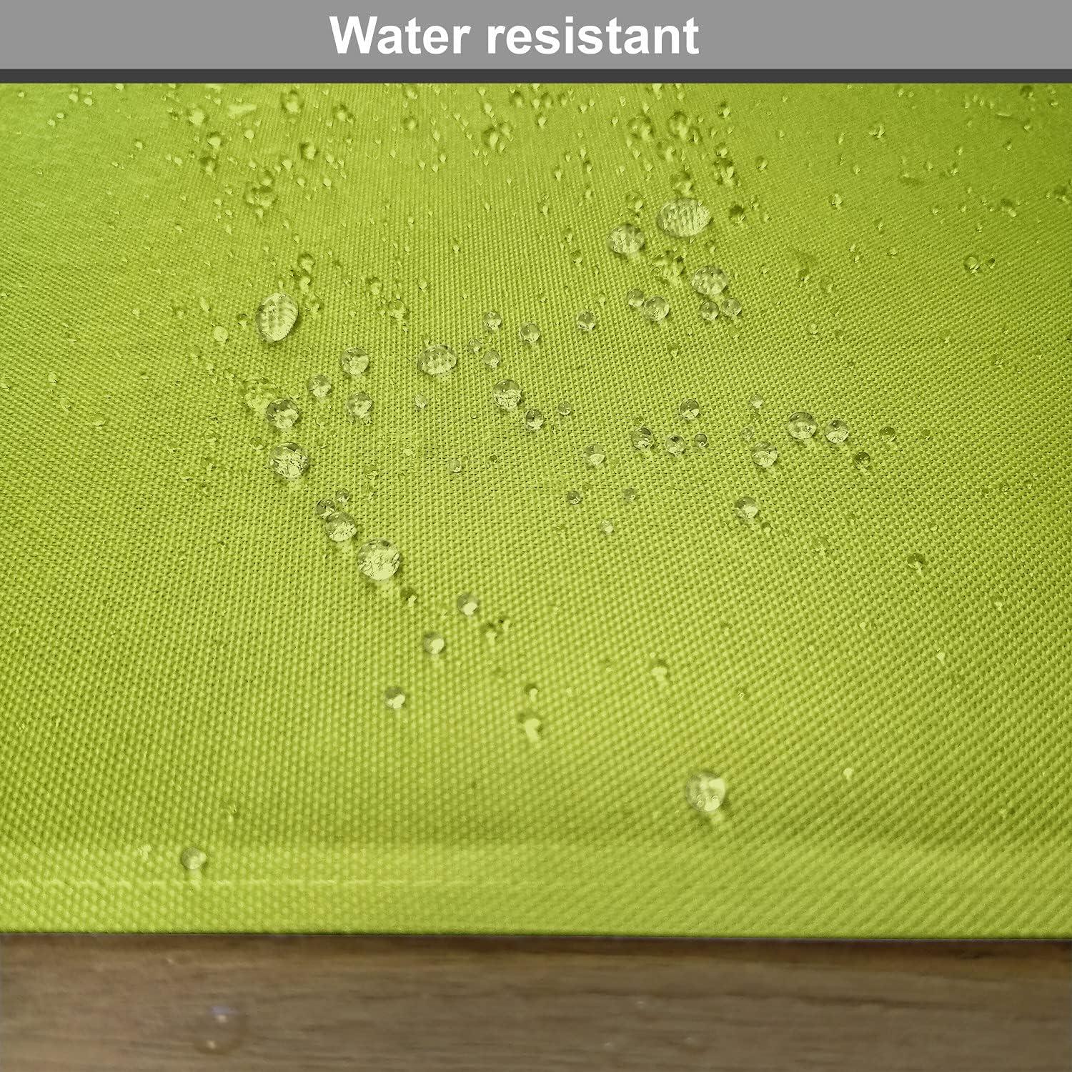 imageAmbesonne Lime Green Place Mats Set of 4 Empty Backdrop Blurry Off Focus Pastel Toned Shade Color Spring Theme Abstract Washable Fabric Placemats for Dining Table Standard Size Apple Green