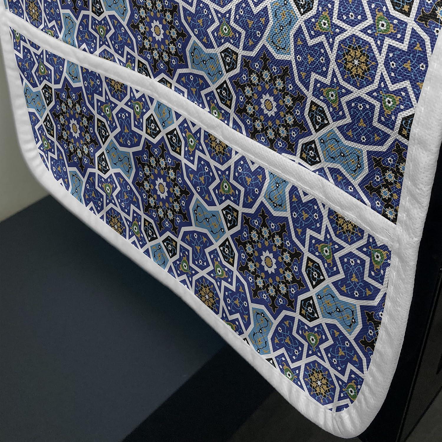imageAmbesonne Romantic Microwave Oven Cover Soft Colored Hearts in Love Valentines Day Repetitive Pattern Water Resistant Organizer with Pockets for Kitchen 36 x 12 Pale Yellow Pale PinkRoyal Blue