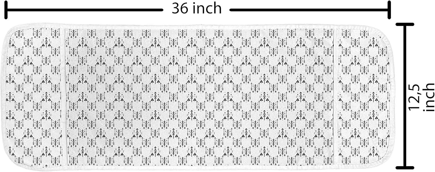 imageAmbesonne Romantic Microwave Oven Cover Soft Colored Hearts in Love Valentines Day Repetitive Pattern Water Resistant Organizer with Pockets for Kitchen 36 x 12 Pale Yellow Pale PinkCharcoal Grey