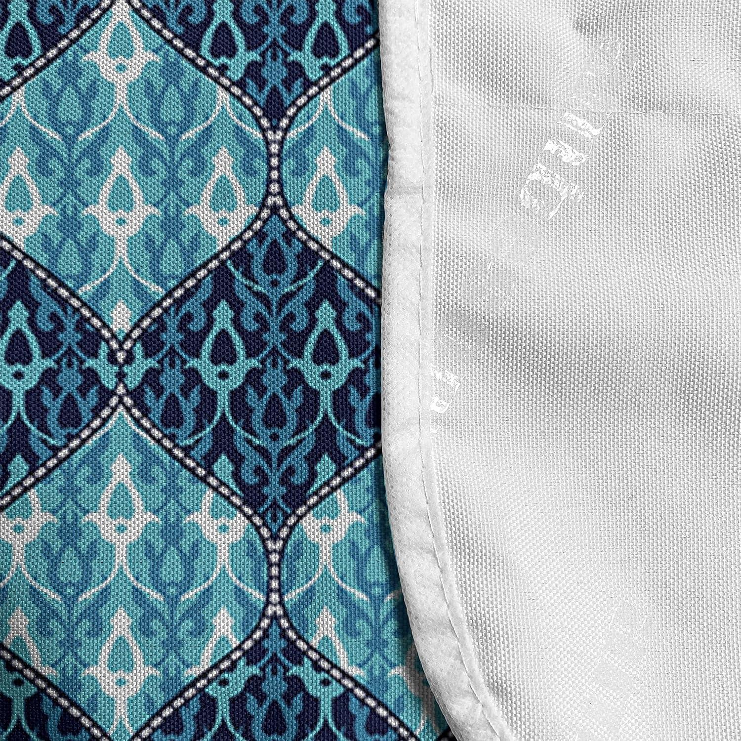 imageAmbesonne Romantic Microwave Oven Cover Soft Colored Hearts in Love Valentines Day Repetitive Pattern Water Resistant Organizer with Pockets for Kitchen 36 x 12 Pale Yellow Pale PinkPale Blue Dark Blue
