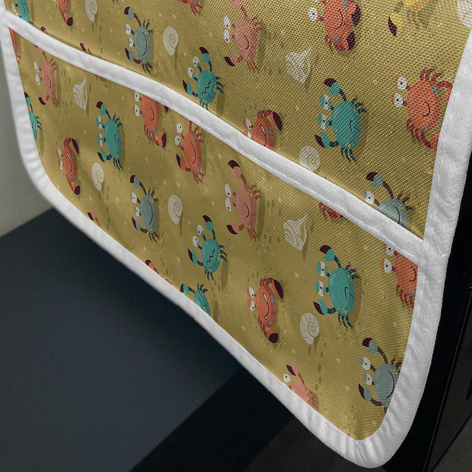 imageAmbesonne Romantic Microwave Oven Cover Soft Colored Hearts in Love Valentines Day Repetitive Pattern Water Resistant Organizer with Pockets for Kitchen 36 x 12 Pale Yellow Pale PinkPale Coffee
