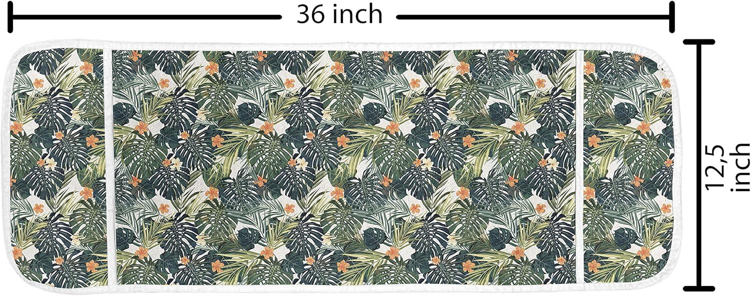 imageAmbesonne Romantic Microwave Oven Cover Soft Colored Hearts in Love Valentines Day Repetitive Pattern Water Resistant Organizer with Pockets for Kitchen 36 x 12 Pale Yellow Pale PinkGreenWhite