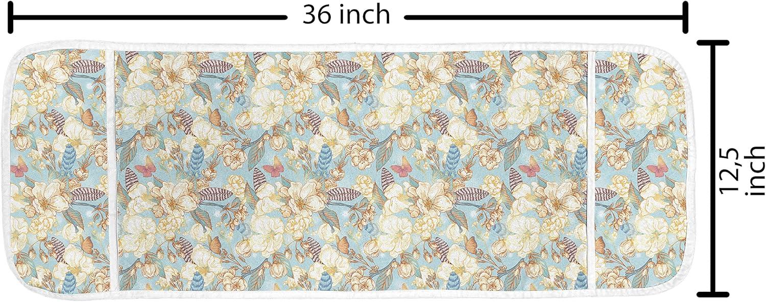 imageAmbesonne Romantic Microwave Oven Cover Soft Colored Hearts in Love Valentines Day Repetitive Pattern Water Resistant Organizer with Pockets for Kitchen 36 x 12 Pale Yellow Pale PinkPale Blue Purple White