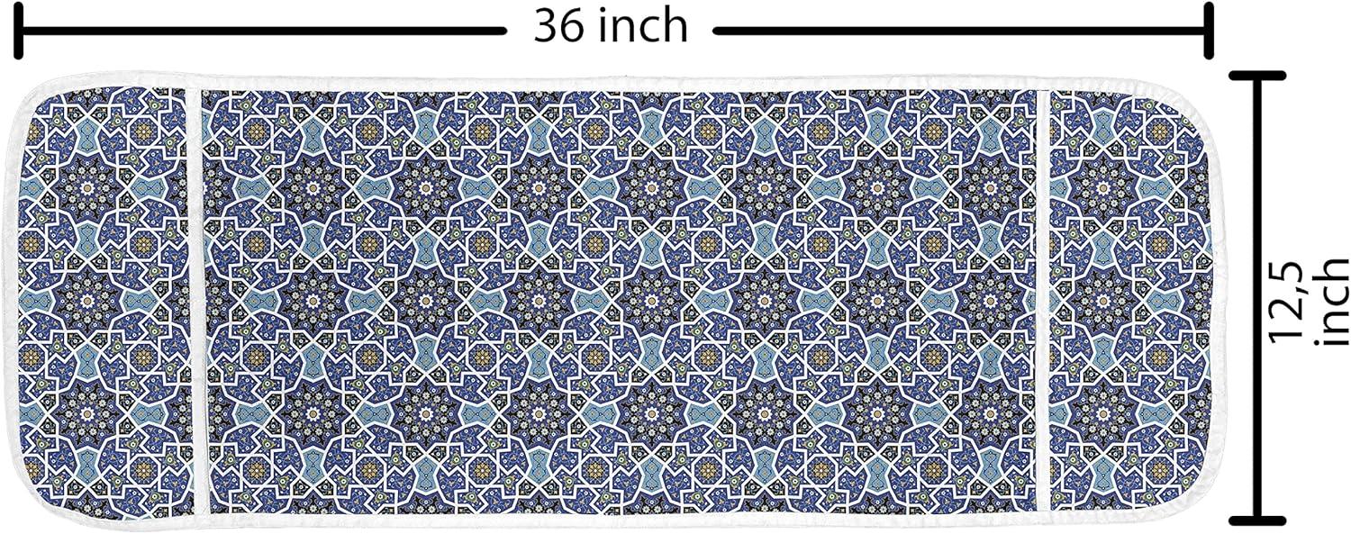 imageAmbesonne Romantic Microwave Oven Cover Soft Colored Hearts in Love Valentines Day Repetitive Pattern Water Resistant Organizer with Pockets for Kitchen 36 x 12 Pale Yellow Pale PinkRoyal Blue