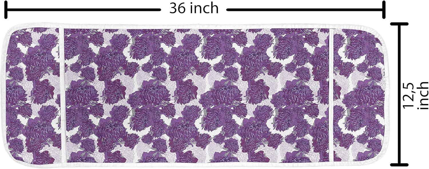 imageAmbesonne Romantic Microwave Oven Cover Soft Colored Hearts in Love Valentines Day Repetitive Pattern Water Resistant Organizer with Pockets for Kitchen 36 x 12 Pale Yellow Pale PinkPurple White