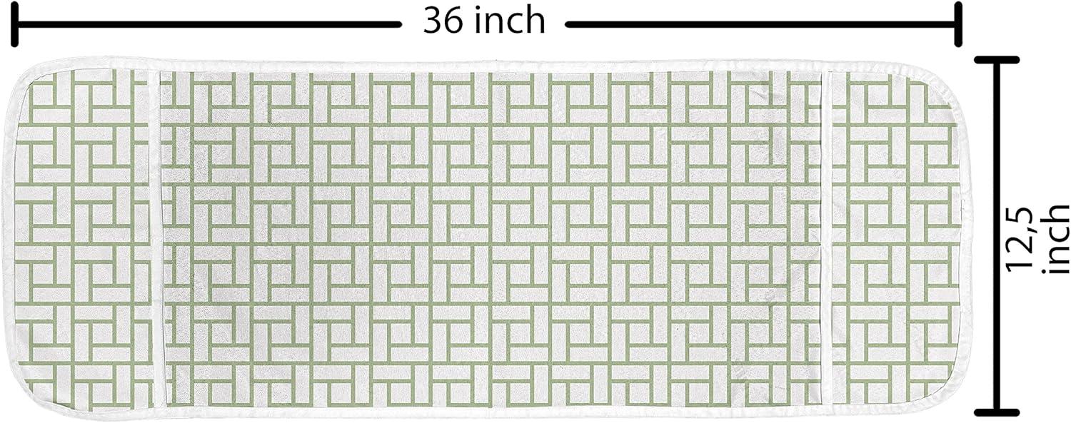 imageAmbesonne Romantic Microwave Oven Cover Soft Colored Hearts in Love Valentines Day Repetitive Pattern Water Resistant Organizer with Pockets for Kitchen 36 x 12 Pale Yellow Pale PinkPistachio Green White