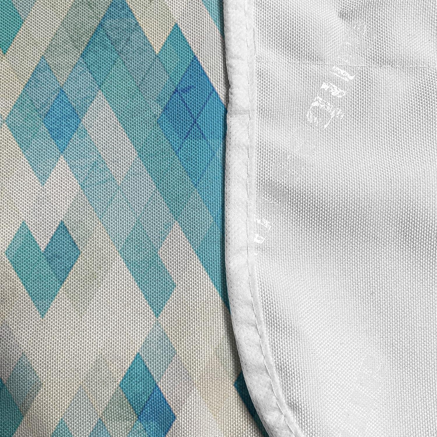 imageAmbesonne Romantic Microwave Oven Cover Soft Colored Hearts in Love Valentines Day Repetitive Pattern Water Resistant Organizer with Pockets for Kitchen 36 x 12 Pale Yellow Pale PinkTurquoise White